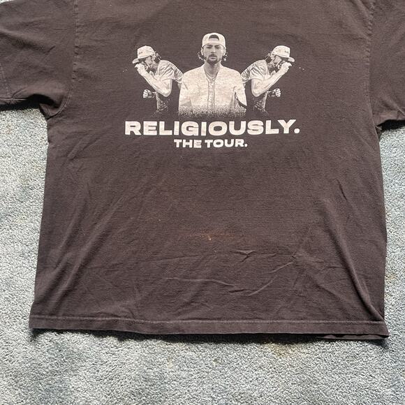 Bailey Zimmerman T-Shirt Men’s 2XL Black Short Sleeve 24 Tour Graphic Print Tee - Picture 6 of 8